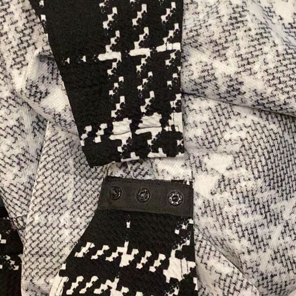 SHEIN Houndstooth Bodysuit Black White 3XL - Picture 5 of 6
